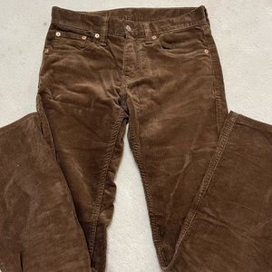 LEVIS brown low rise corduroy pants